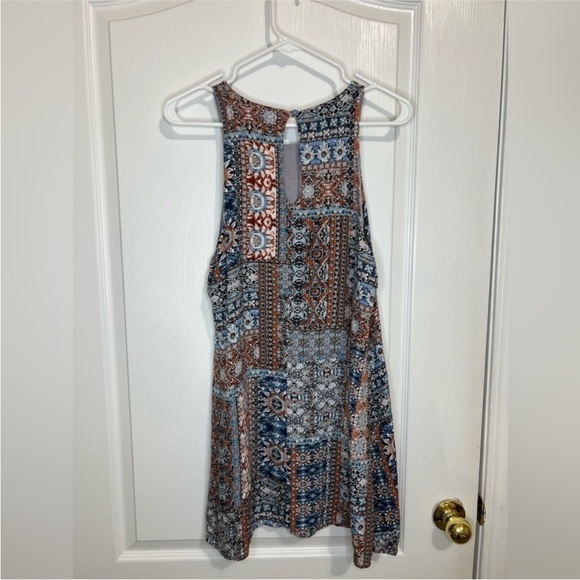 Lulus Halter Neck Boho Print Mini Dress size L - Picture 3 of 5